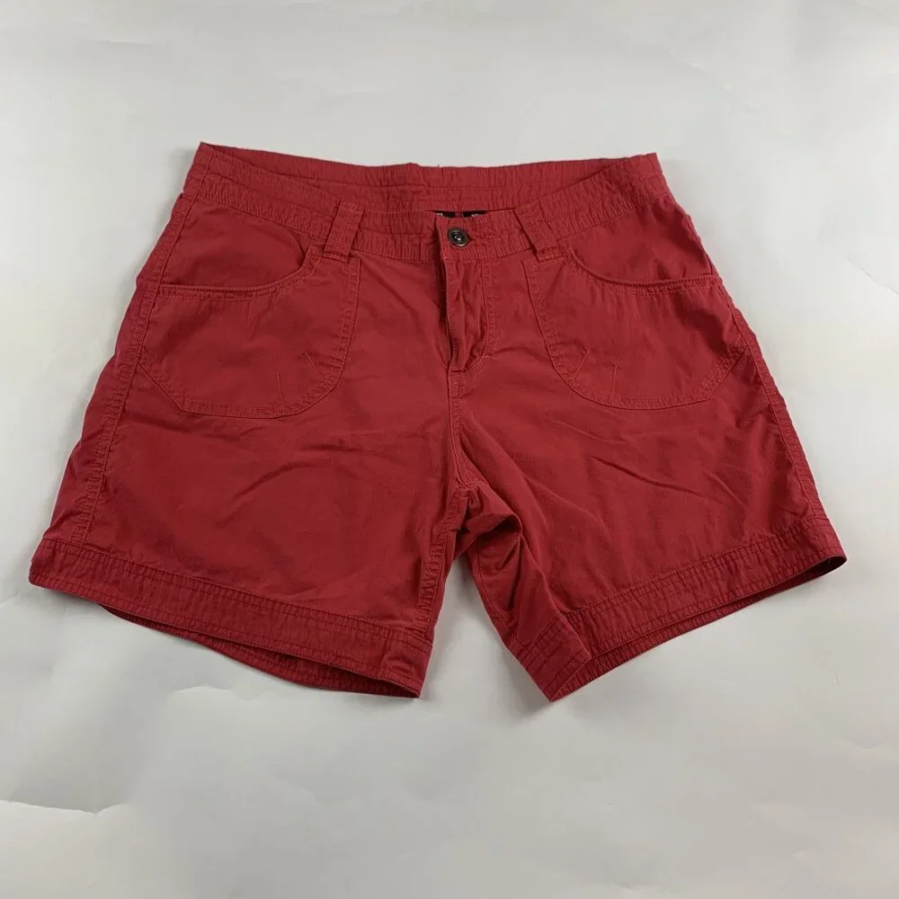 Kuhl Cherry Red Canvas Adventure Shorts 10